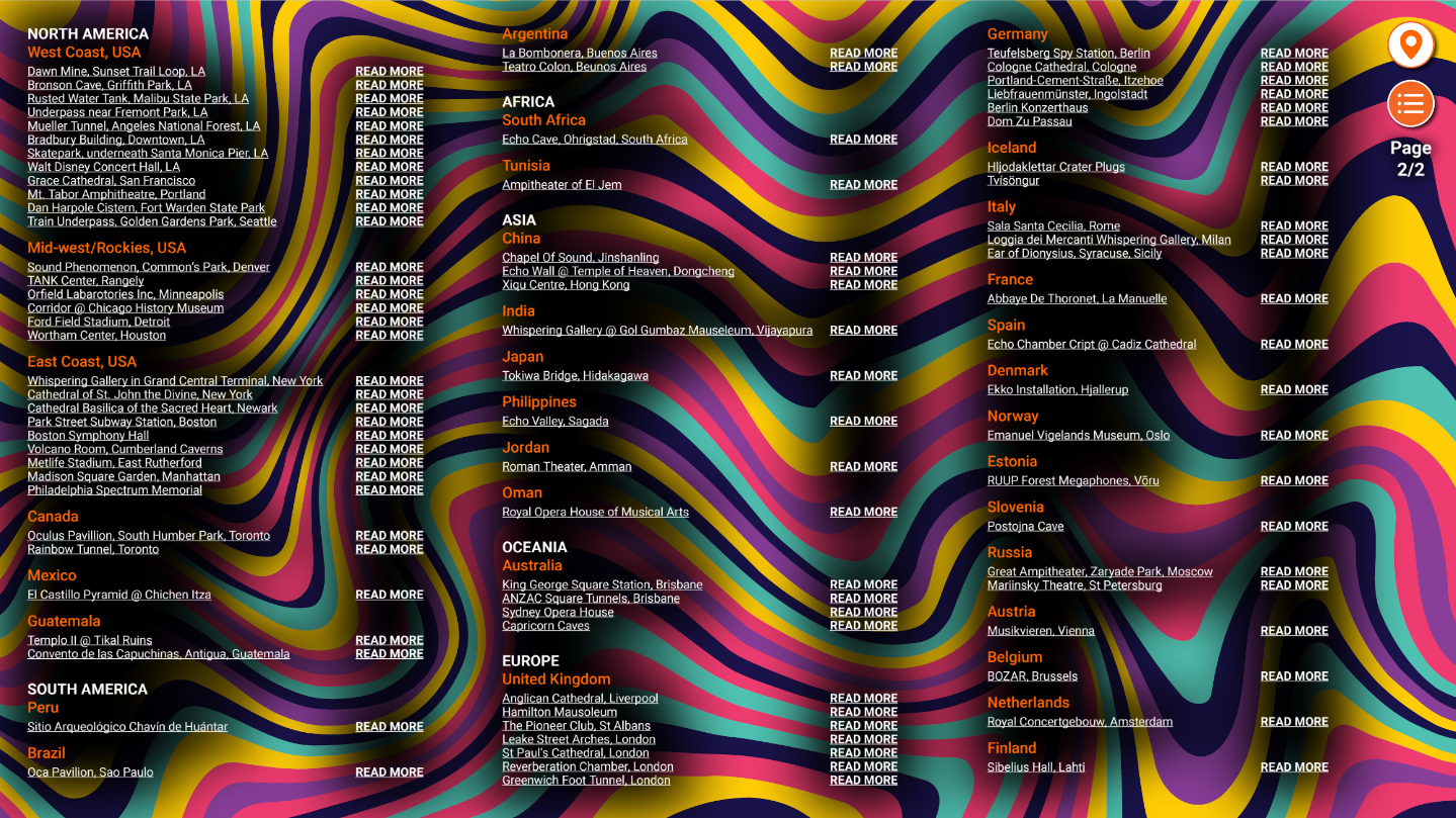 The interactive map pairs Nugen’s Paragon reverb technology with a catalogue of real-world spaces 
